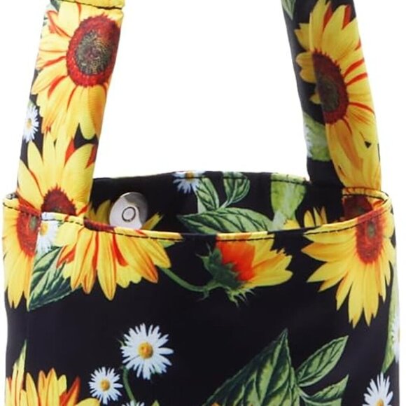 Small Bucket Bag for Women Floral Printed Shoulder Purses Mini Hobo Bag Top Hand - Picture 1 of 7